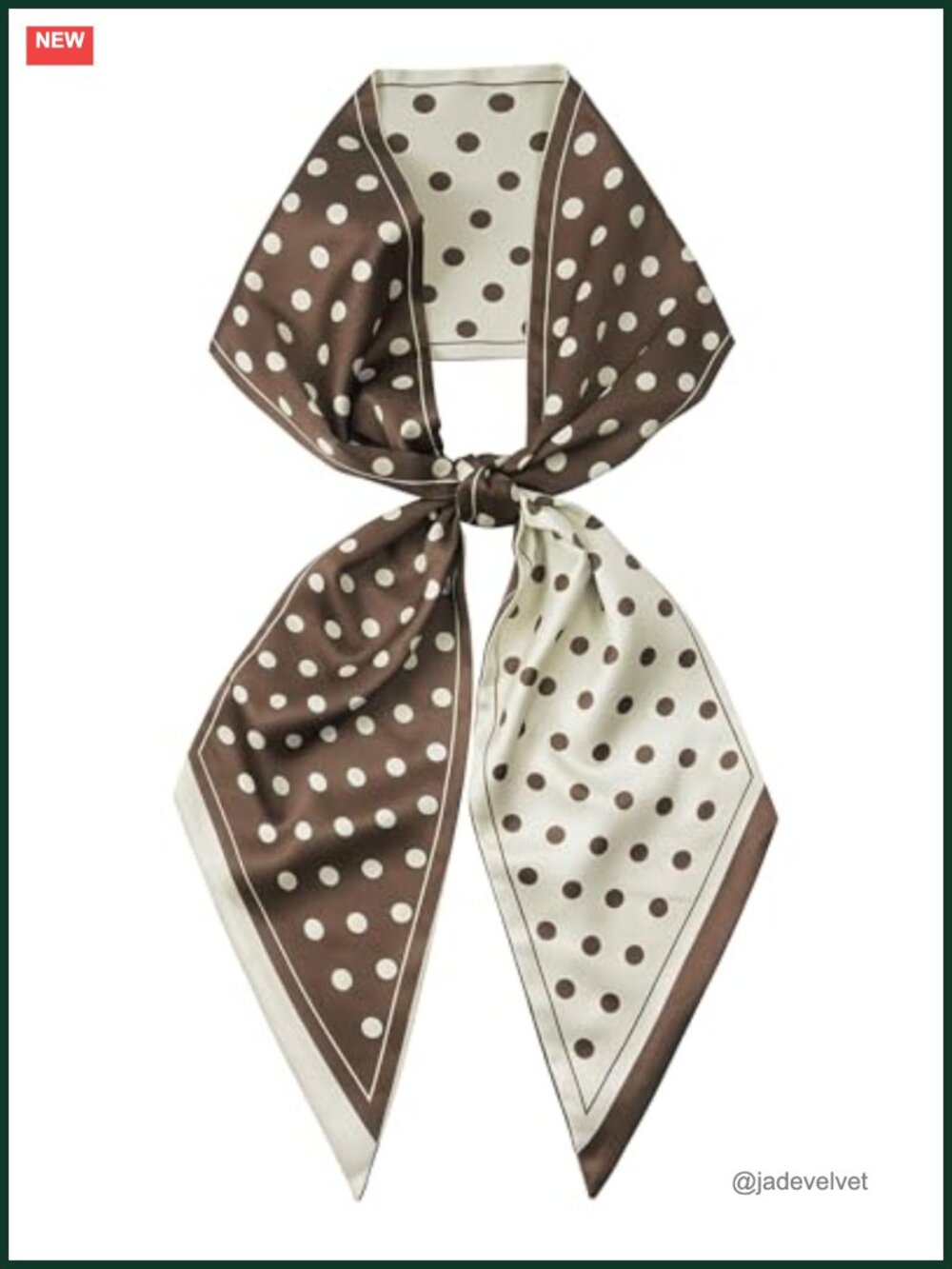 Silky Satin Double-Layer Reversible Skinny Scarf for Handbags, Neck, Hair